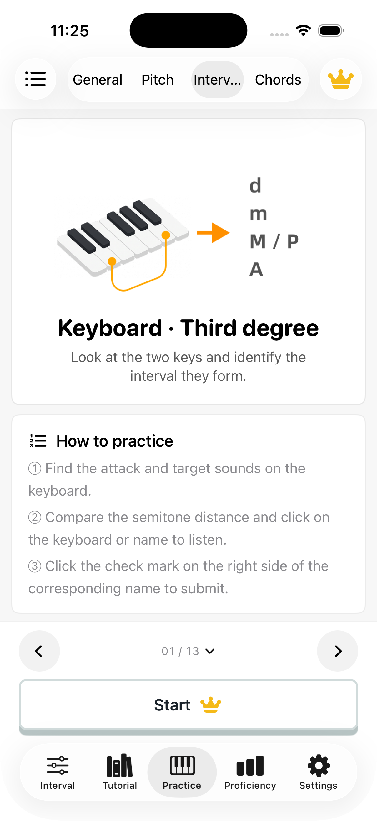 Keyboard to interval focus: introduction