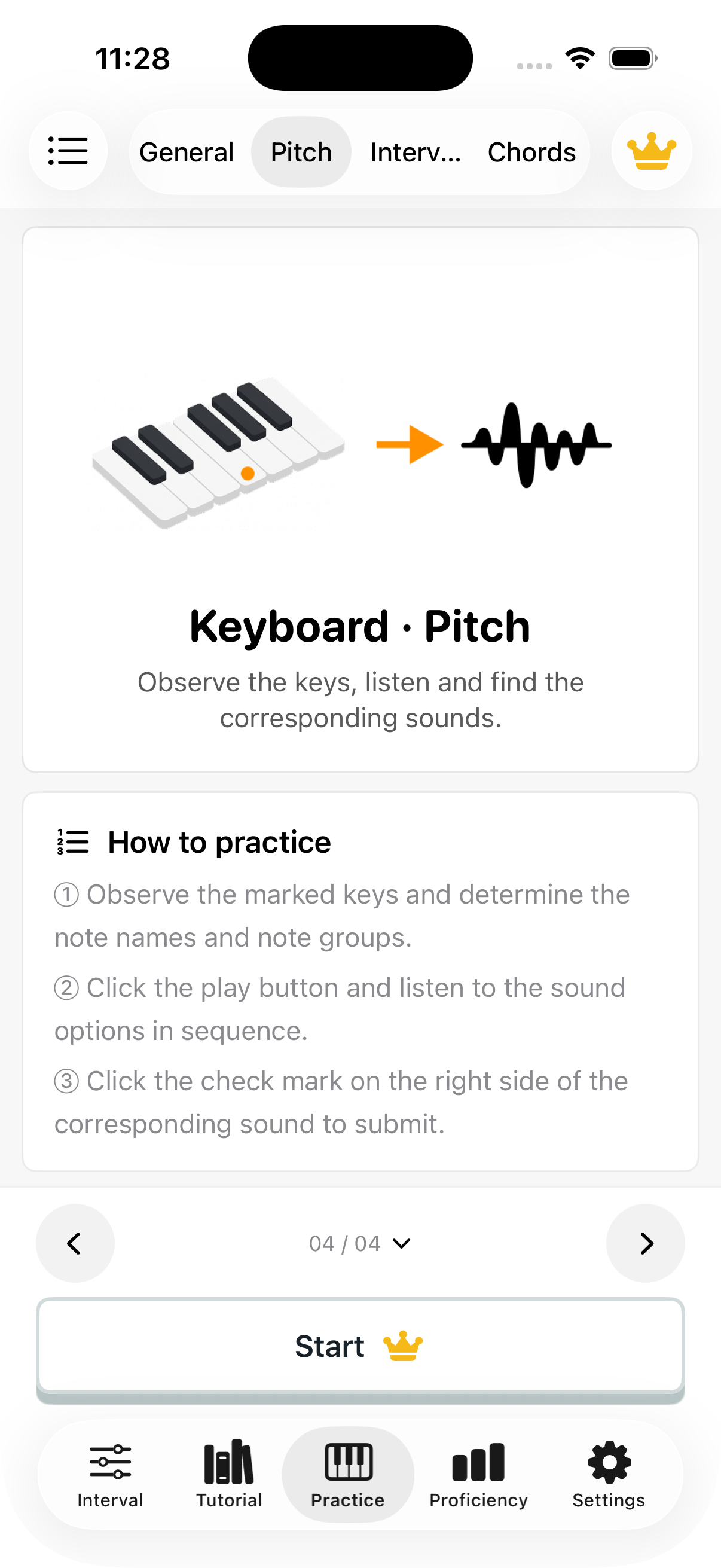 Keyboard to pitch: introduction