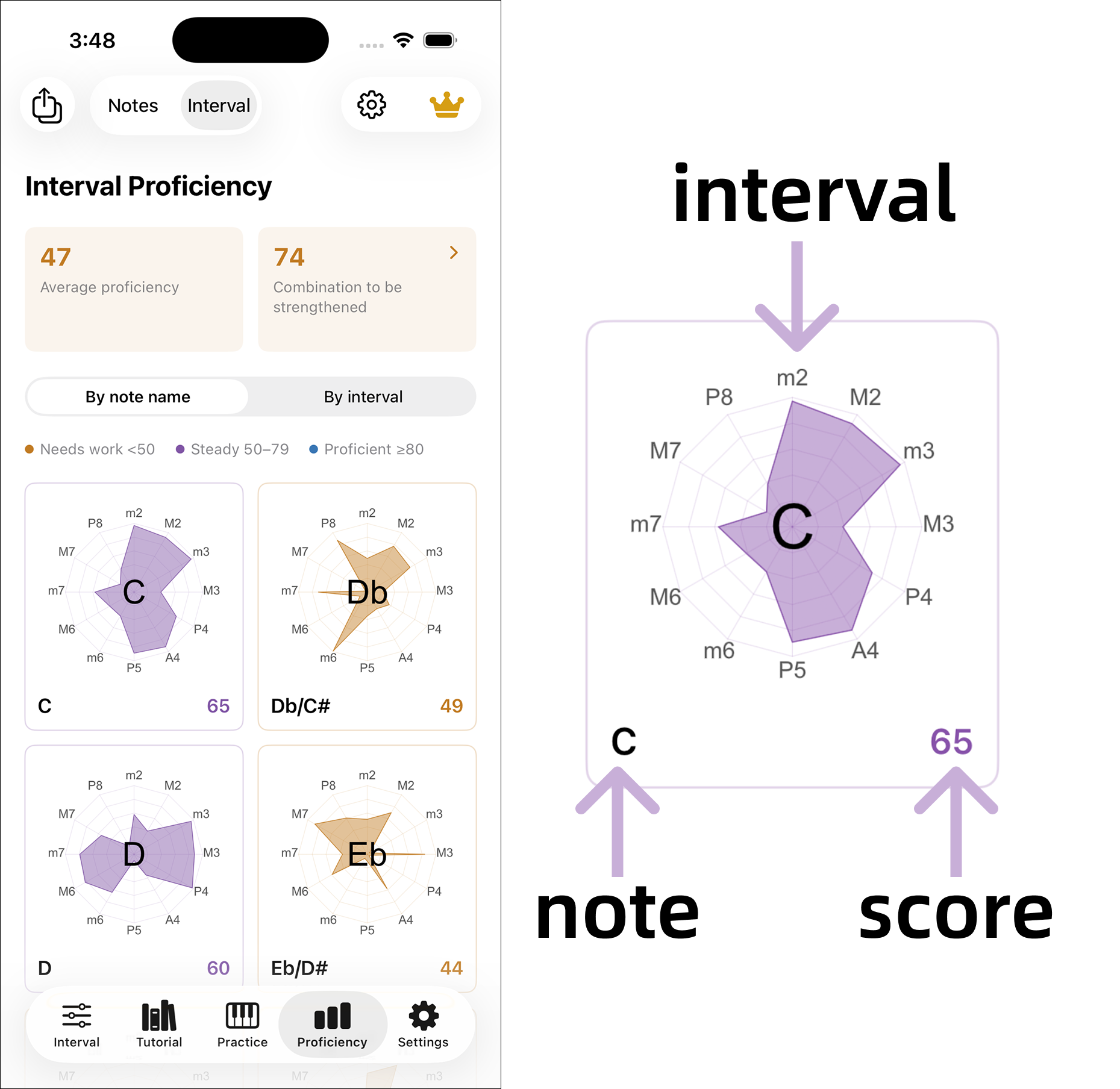 Interval proficiency overview